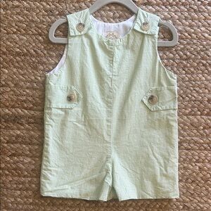 TBBC green white check Keene Jon Jon, 6-12M